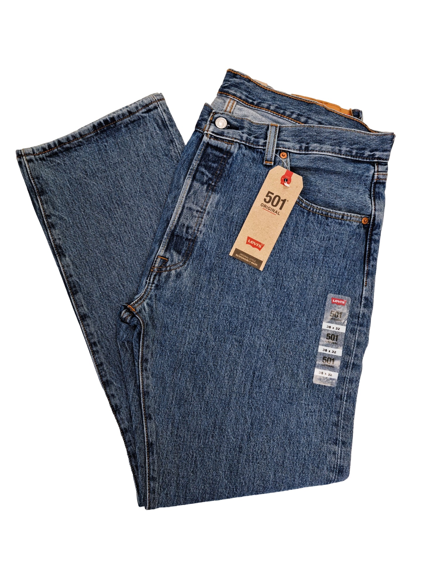 Levi’s 501 Original Fit Medium Stonewash Bleu 0193 Levis