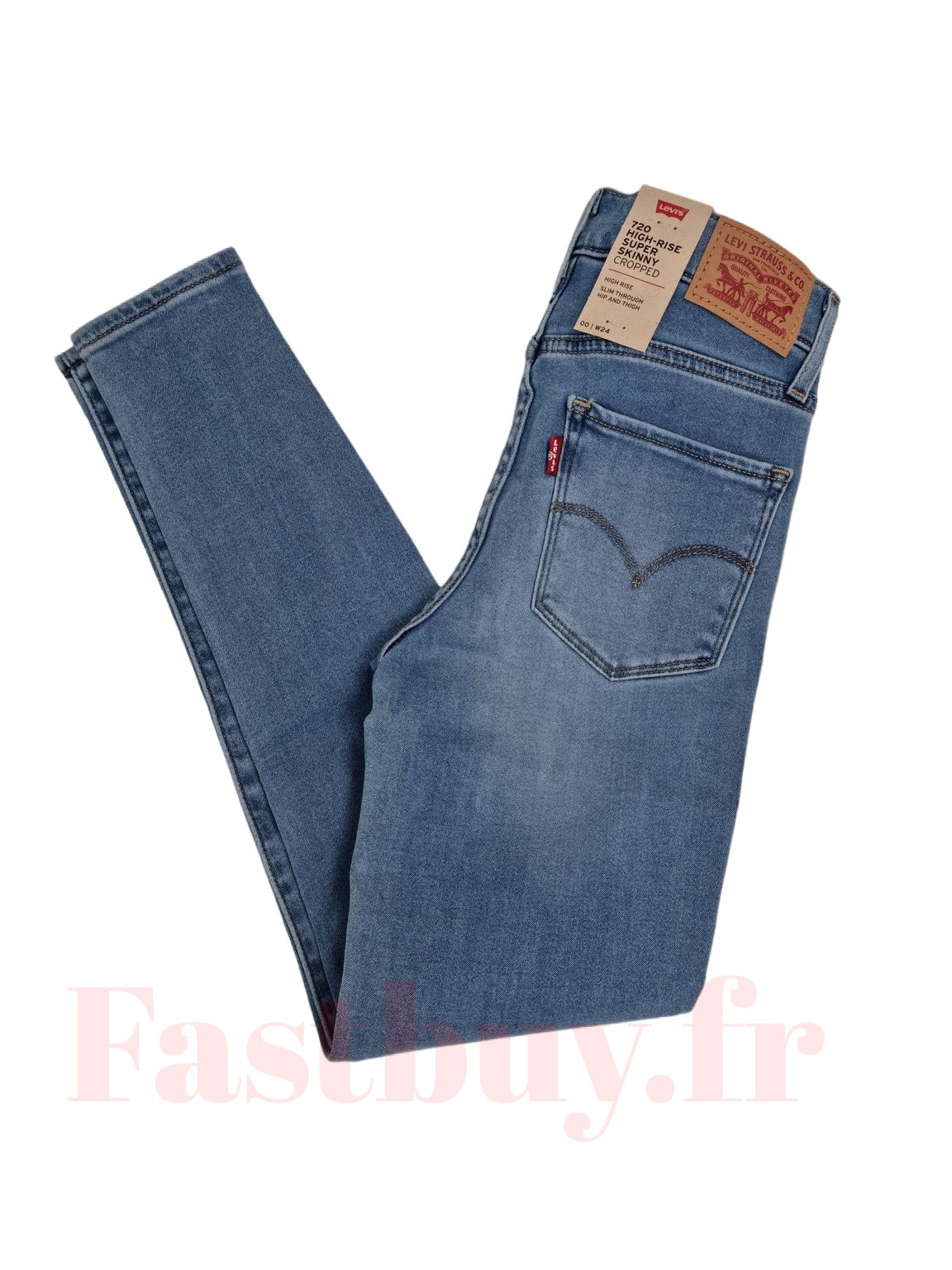 Levi's 720 High-Rise Super Skinny Cropped Bleu 0001 Levis