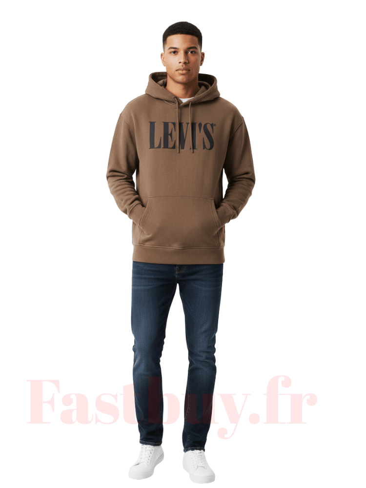 Hoodie Levis Relaxed Graphic 384790012 Dark Brown Levis