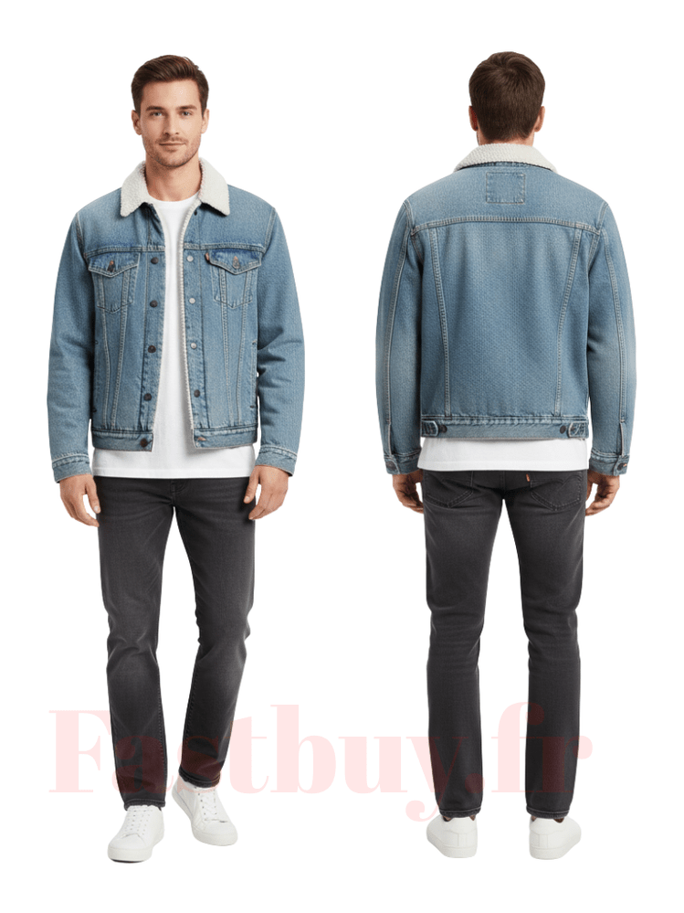 Veste Sherpa Type III Medium Wash 163650044 Homme Levis