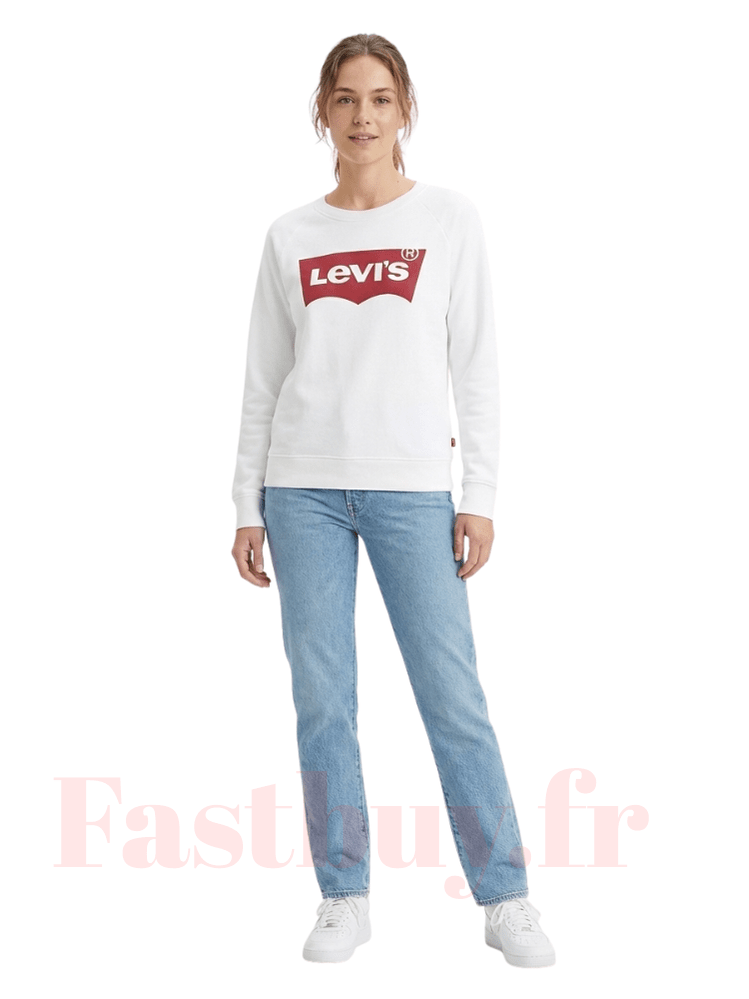Sweatshirt Levi's Graphic Standard Crewneck Blanc 297170062 Levis