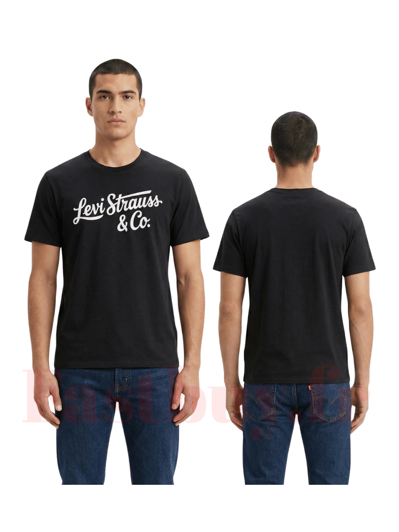 T-Shirt Levi's Script Logo Noir Homme Levis