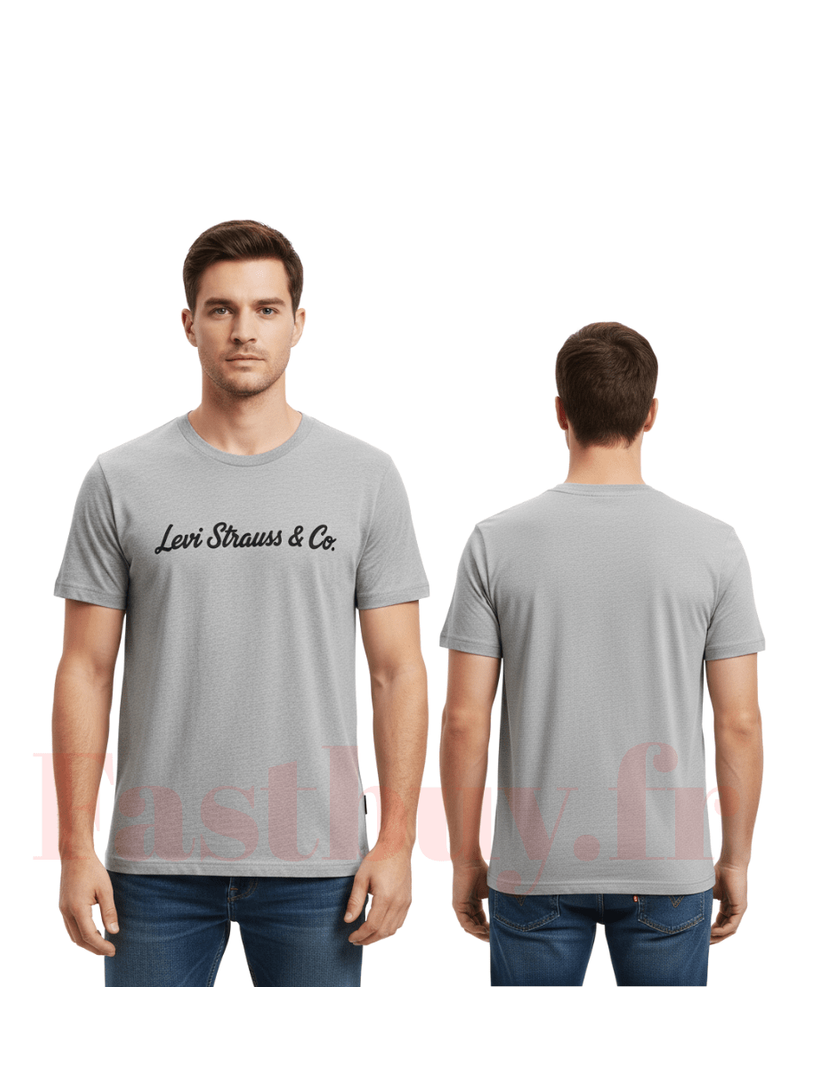 T-Shirt Levi's Script Logo Gris Levis