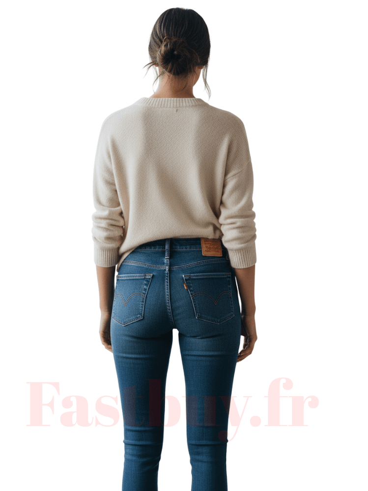 Jean Levis Wedgie Bleu 0053 Femme Levis