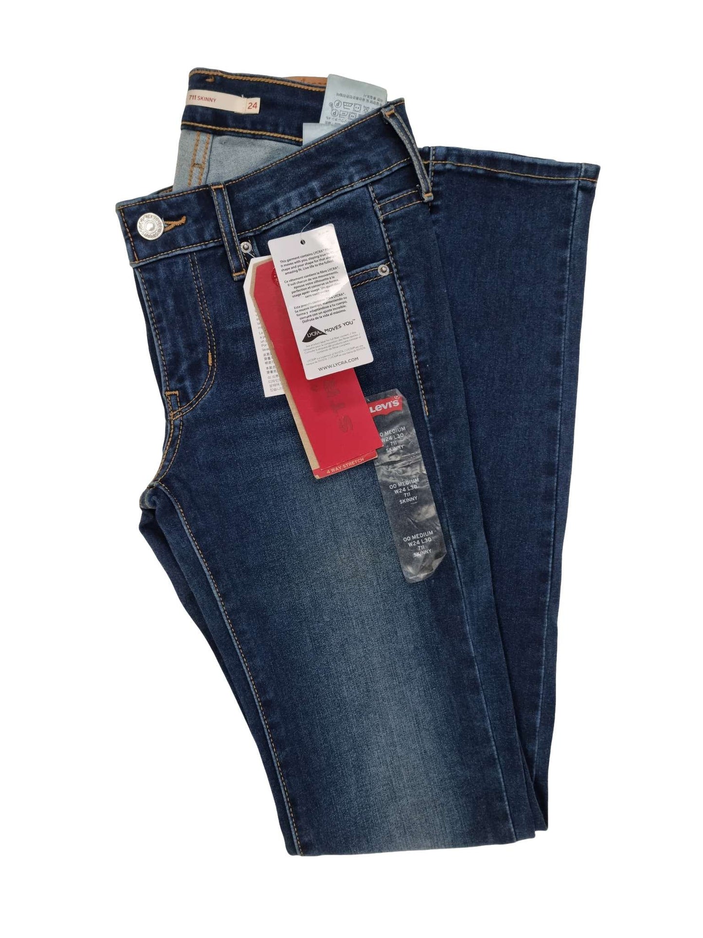 JEAN LEVIS 711 BLEU BRUT 0156 SKINNY
