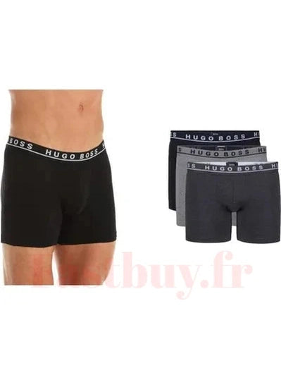 PACK X3 Boxer Hugo Boss 061 Noir Gris Hugo Boss