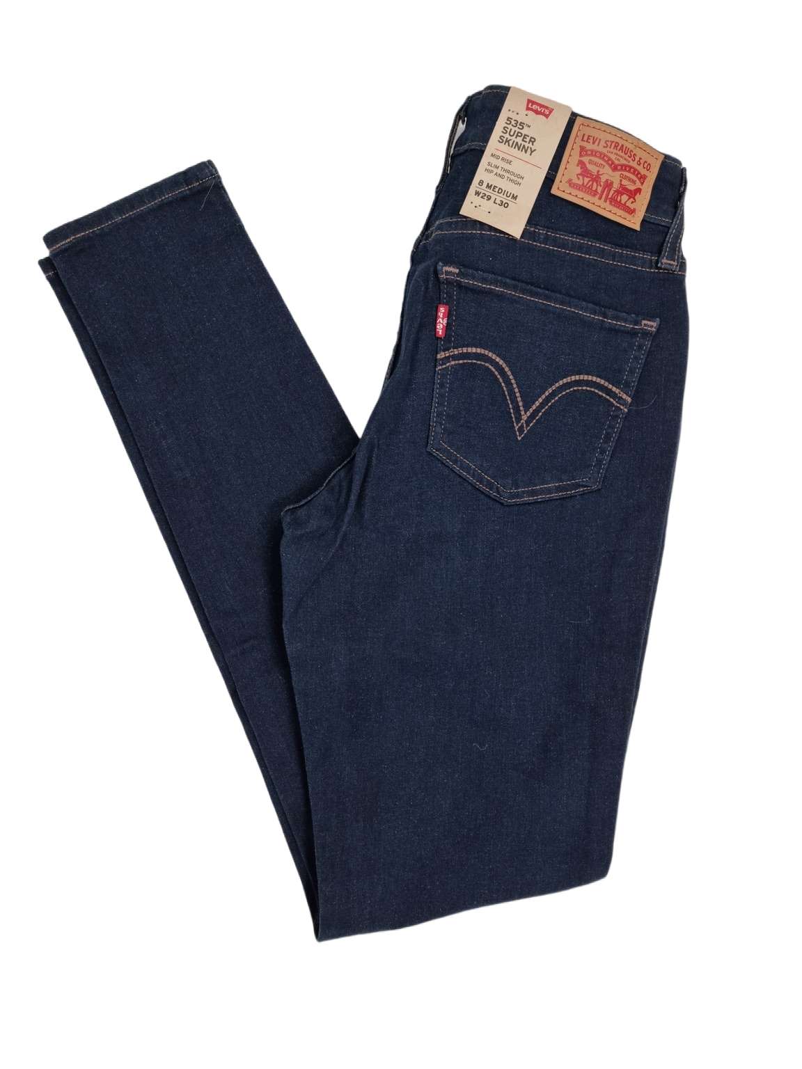 JEAN LEVIS 535 0201 SUPER SKINNY BLACK