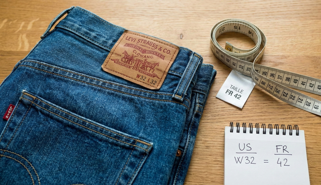 W32, L34... Comment convertir votre taille de Jean Levi's en taille française ? (Le Guide Facile)