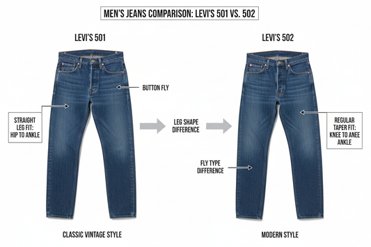 différence entre Levis 501 et 502