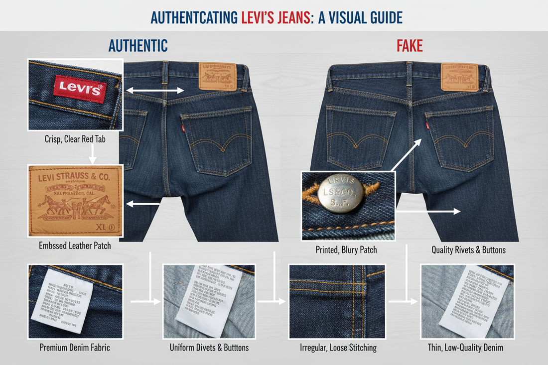 Reconnaitre un vrai d'un faux jean Levis