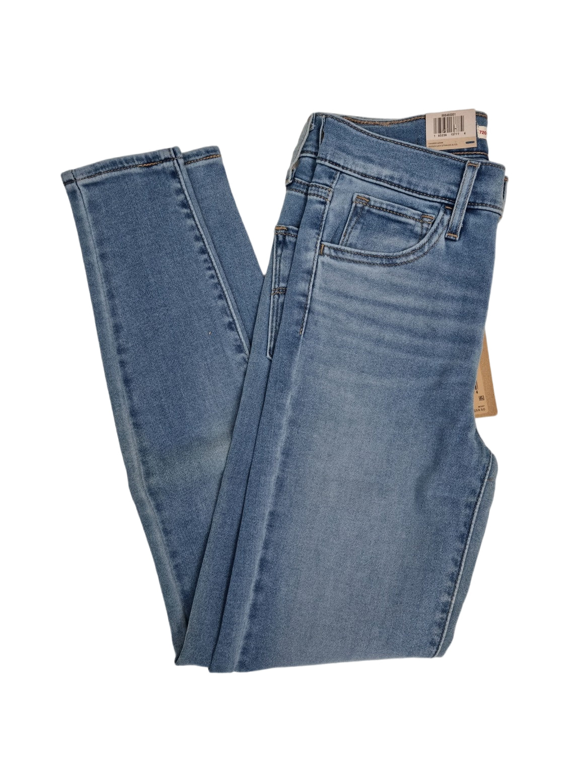 Levi's 720 High-Rise Super Skinny Cropped Bleu 0001 Levis