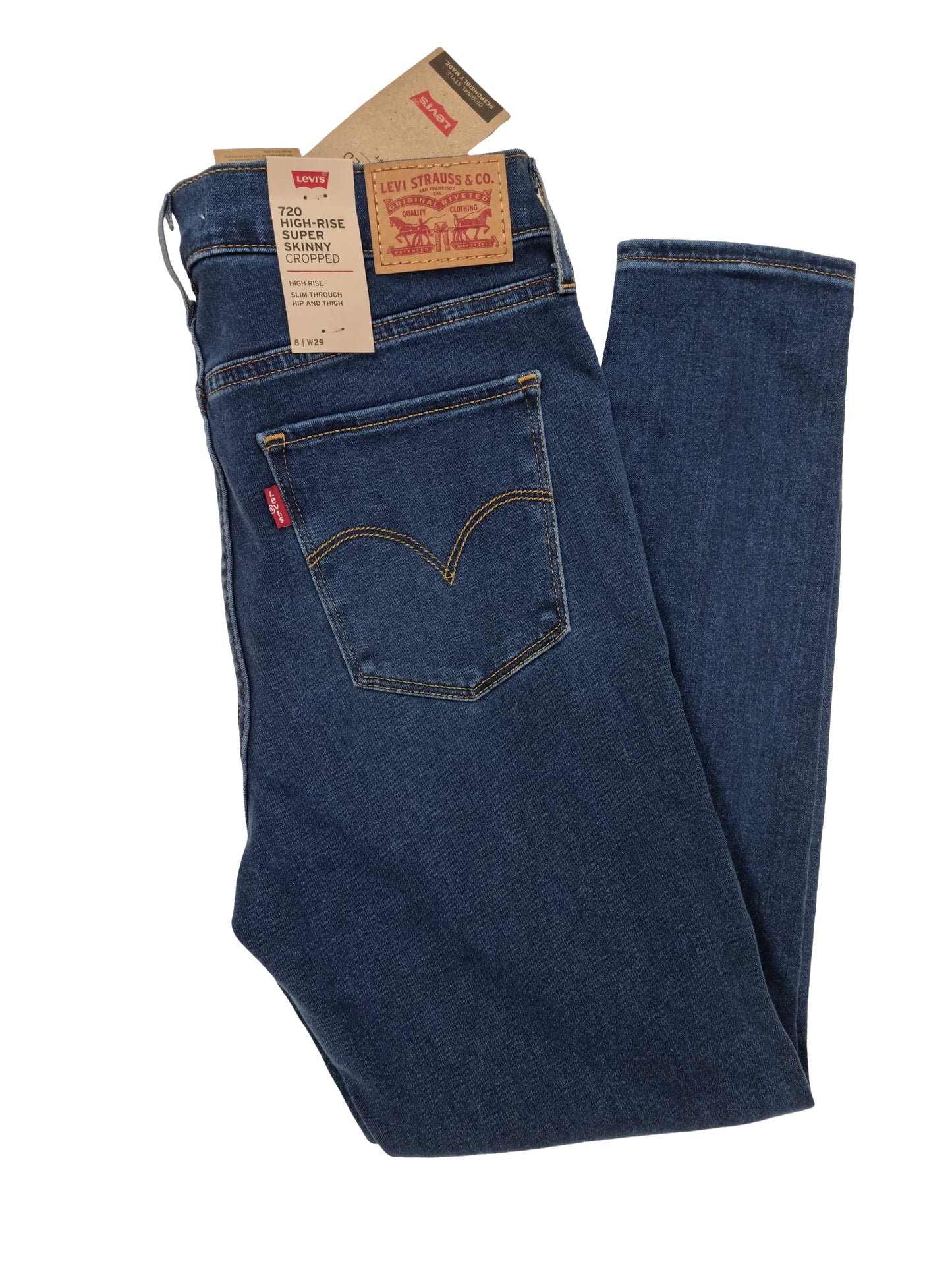 Levi's 720 High-Rise Super Skinny Cropped Bleu FoncÃ© 6000 Levis