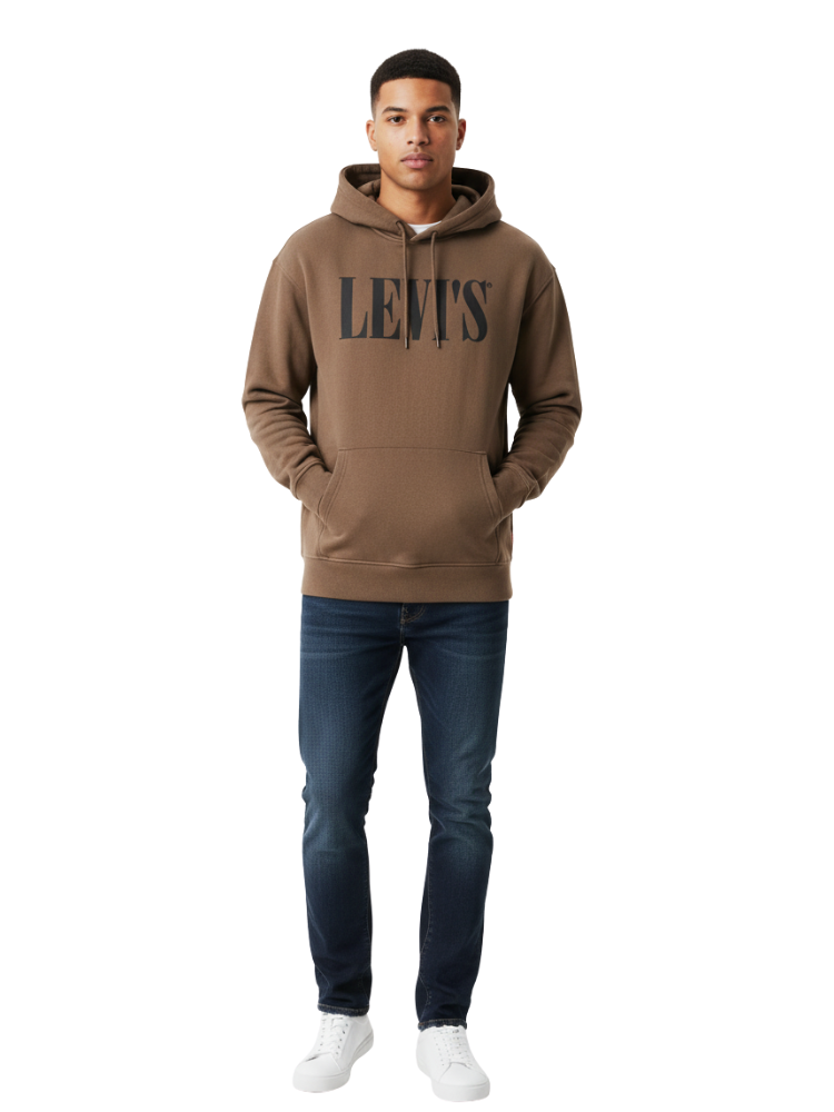 Hoodie Levis Relaxed Graphic 384790012 Dark Brown Levis