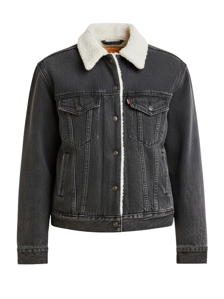 Veste Sherpa Levis Ex-Boyfriend Femme Noir 361370007 Levis