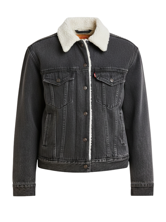 Veste Sherpa Levis Ex-Boyfriend Femme Noir 361370007 Levis
