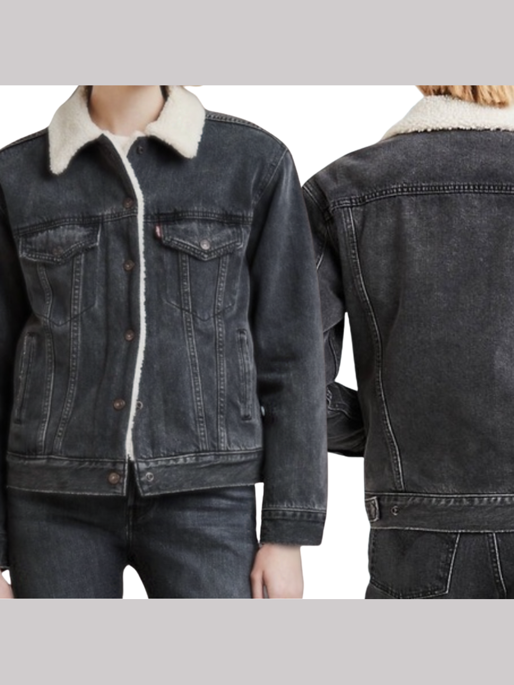 Veste Sherpa Levis Ex-Boyfriend Femme Noir 361370007 Levis