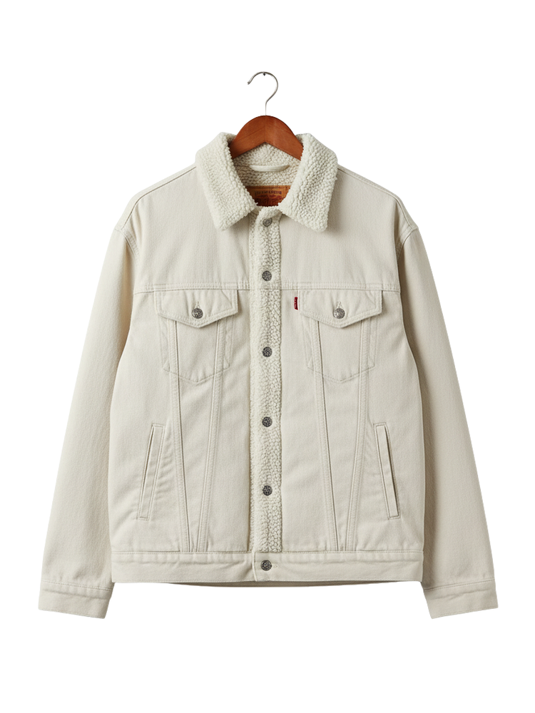 Veste Sherpa Levis Ex-Boyfriend Beige Femme 361370030 Levis