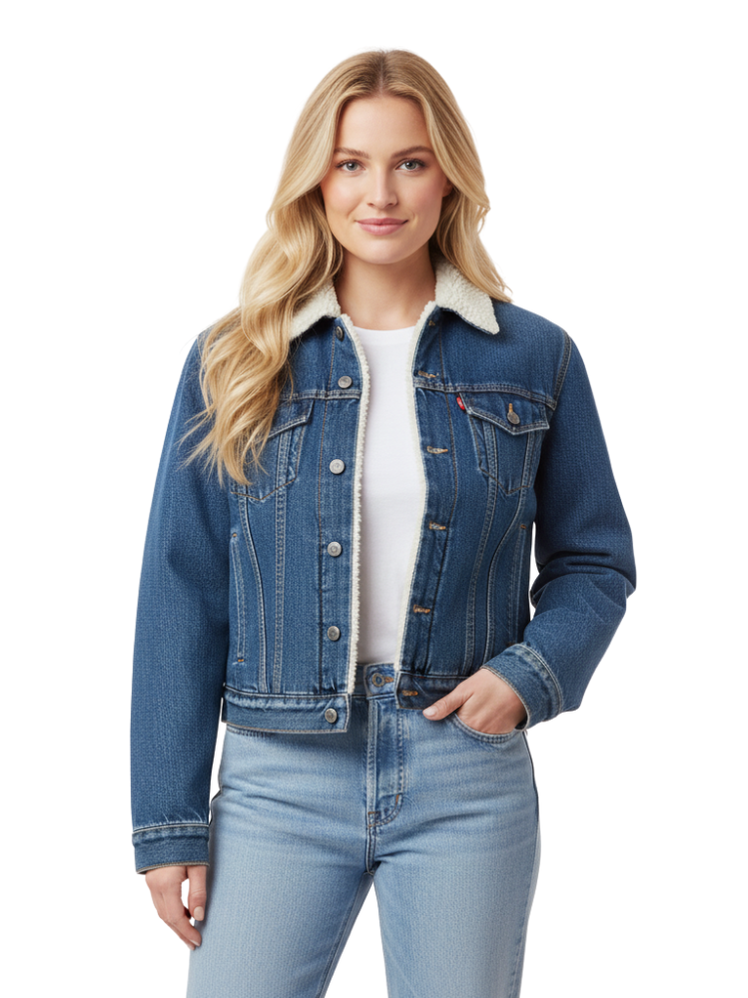 Veste Sherpa Levis New Heritage Denim Femme 364640002 Levis