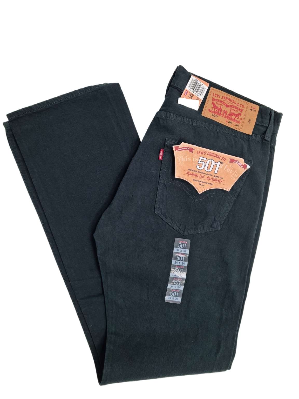 LEVIS JEANS 501 2478 Noir Matiére Legère