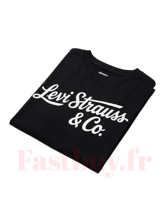 T-Shirt Levi's Script Logo Noir Homme Levis